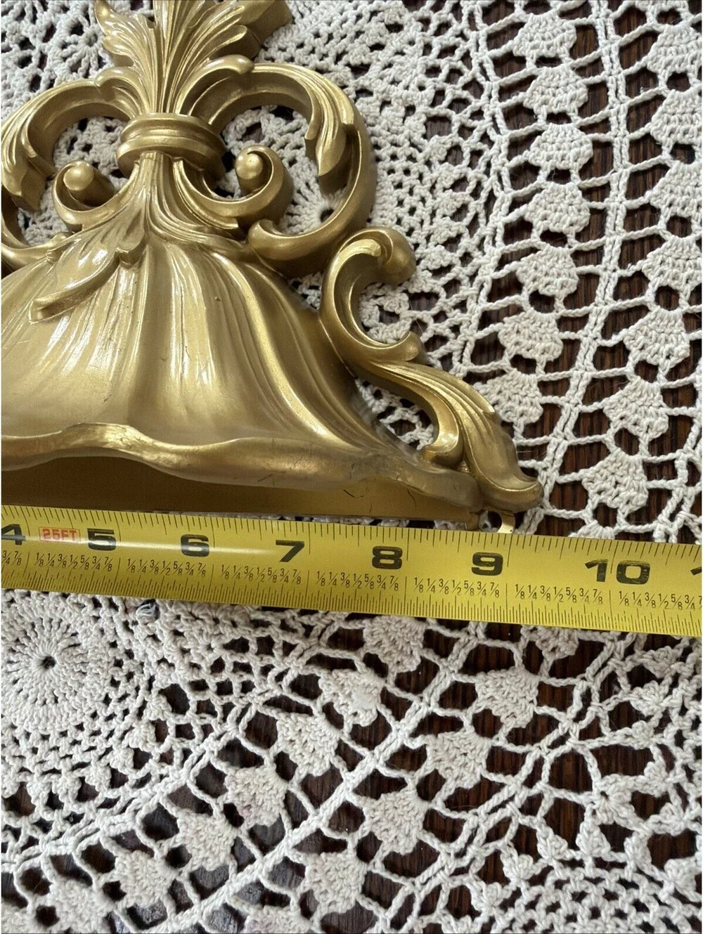 Vtg Homco Syroco Wall Pockets Planters Gold Hollywood Regency Shabby Chic
